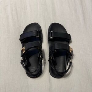 a new day Black Sandals